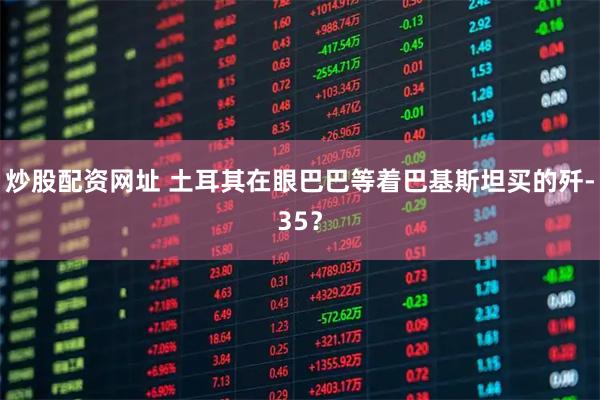 炒股配资网址 土耳其在眼巴巴等着巴基斯坦买的歼-35？