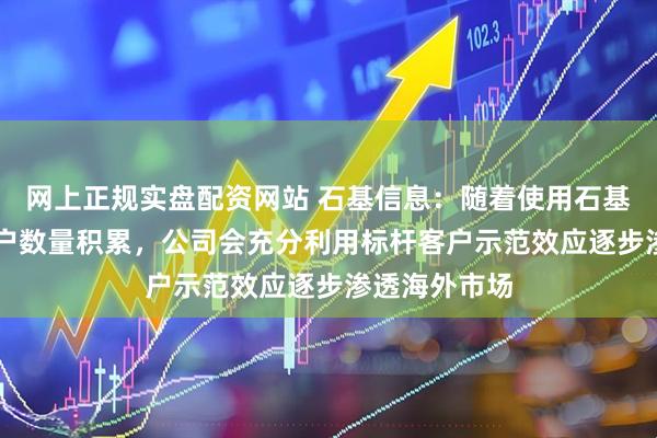 网上正规实盘配资网站 石基信息：随着使用石基云PMS的客户数量积累，公司会充分利用标杆客户示范效应逐步渗透海外市场